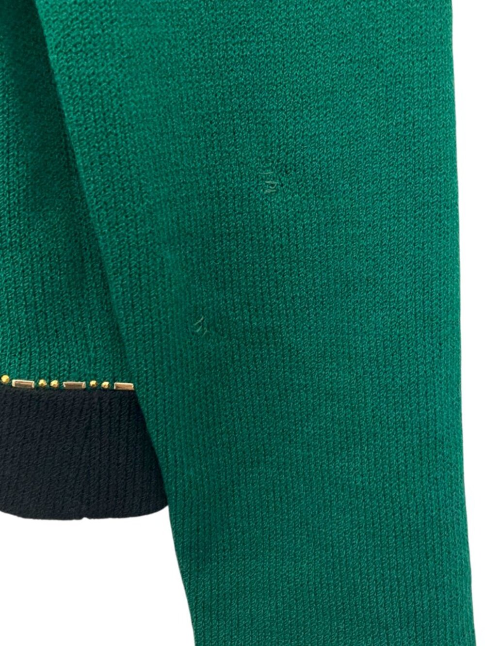 St John Collection by Marie Gray Mock Neck Santana Knit Jacket Size 6 Green - Picture 9 of 10